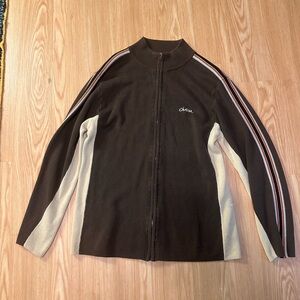 Vintage O'Neill Dark Brown Zip-Up Sweater/Jacket 90s 2000s